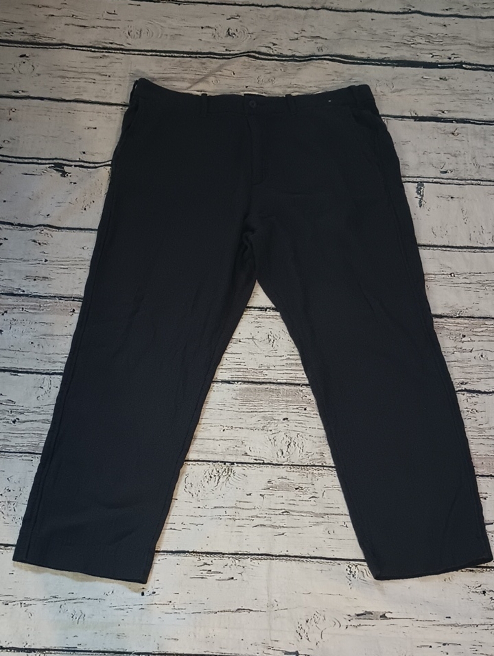 Abercrombie Men's Dark Gray Cotton Linen Blend Pants Slacks 38*32 Actual 38*28